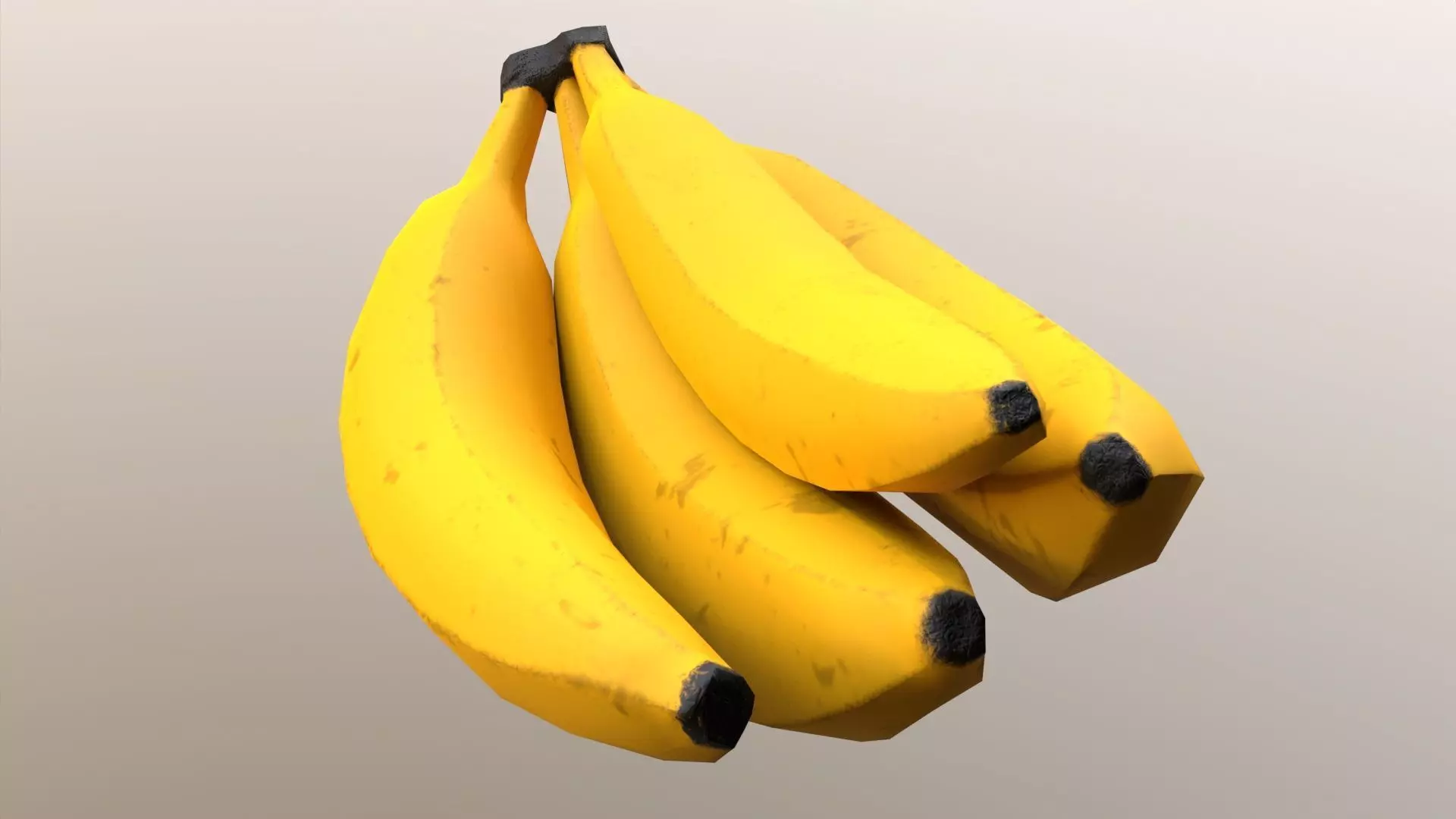 Cartoon Banana Free low-poly 3D model_0