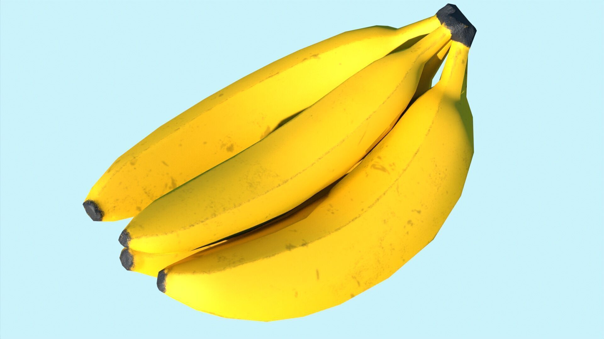 Cartoon Banana Free low-poly 3D model_2