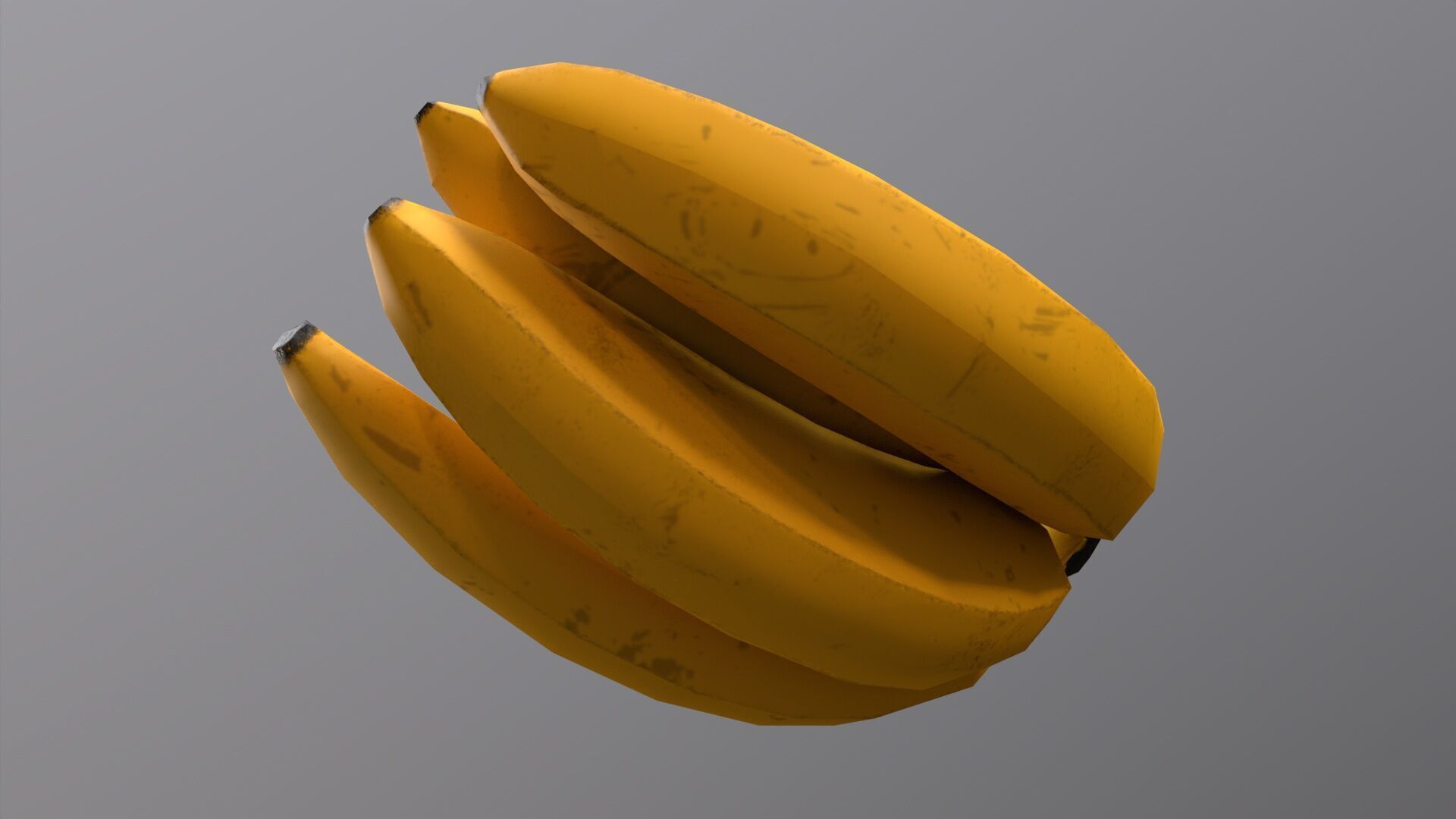 Cartoon Banana Free low-poly 3D model_5