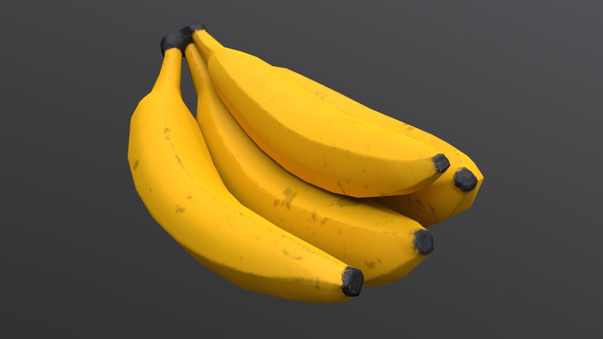 Cartoon Banana Free low-poly 3D model_3
