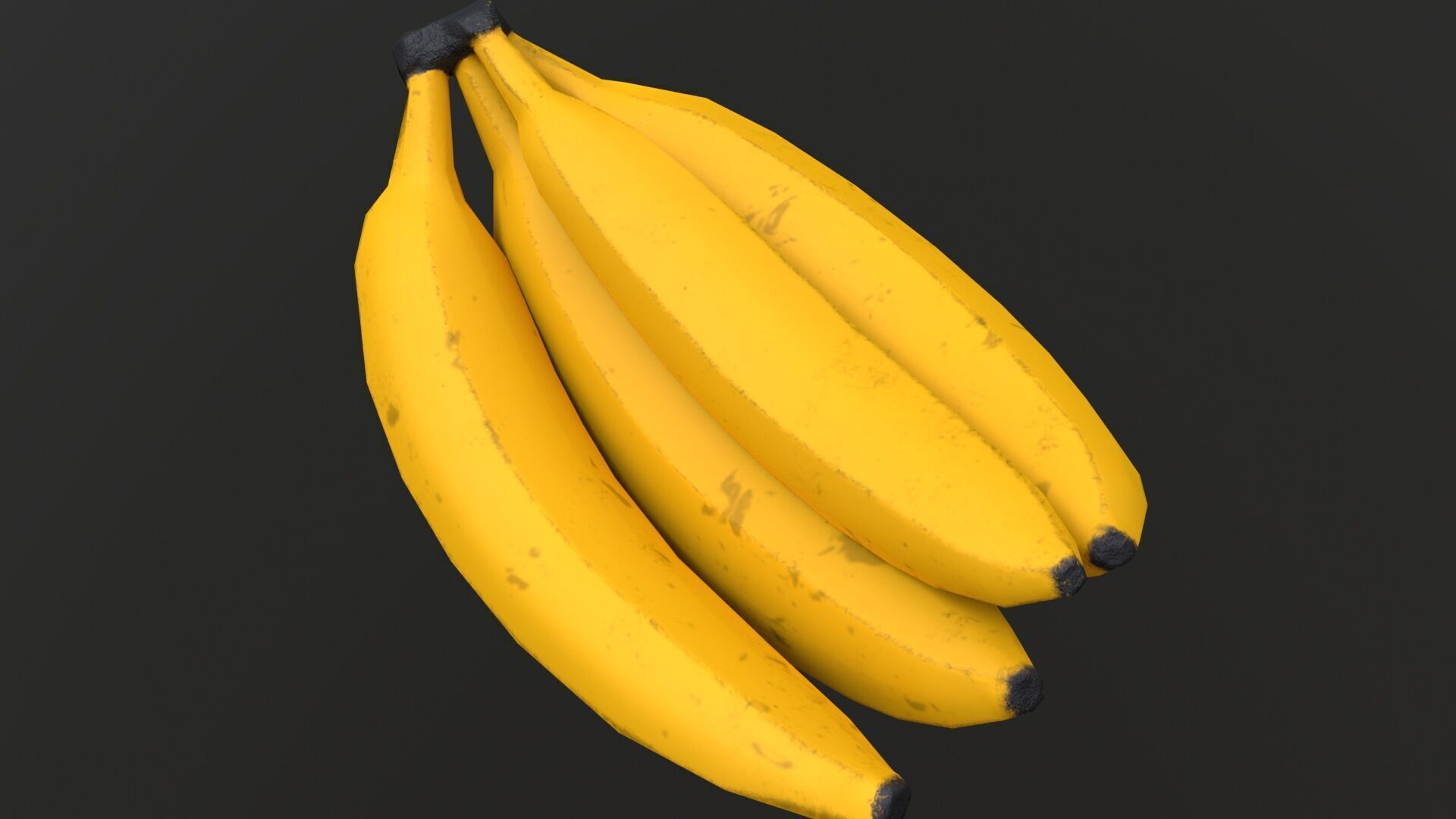 Cartoon Banana Free low-poly 3D model_4