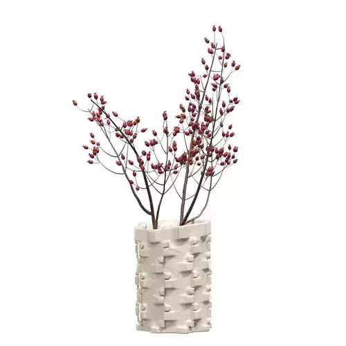 Ceramic Bolt Vase by Floris Wubben Rosehip