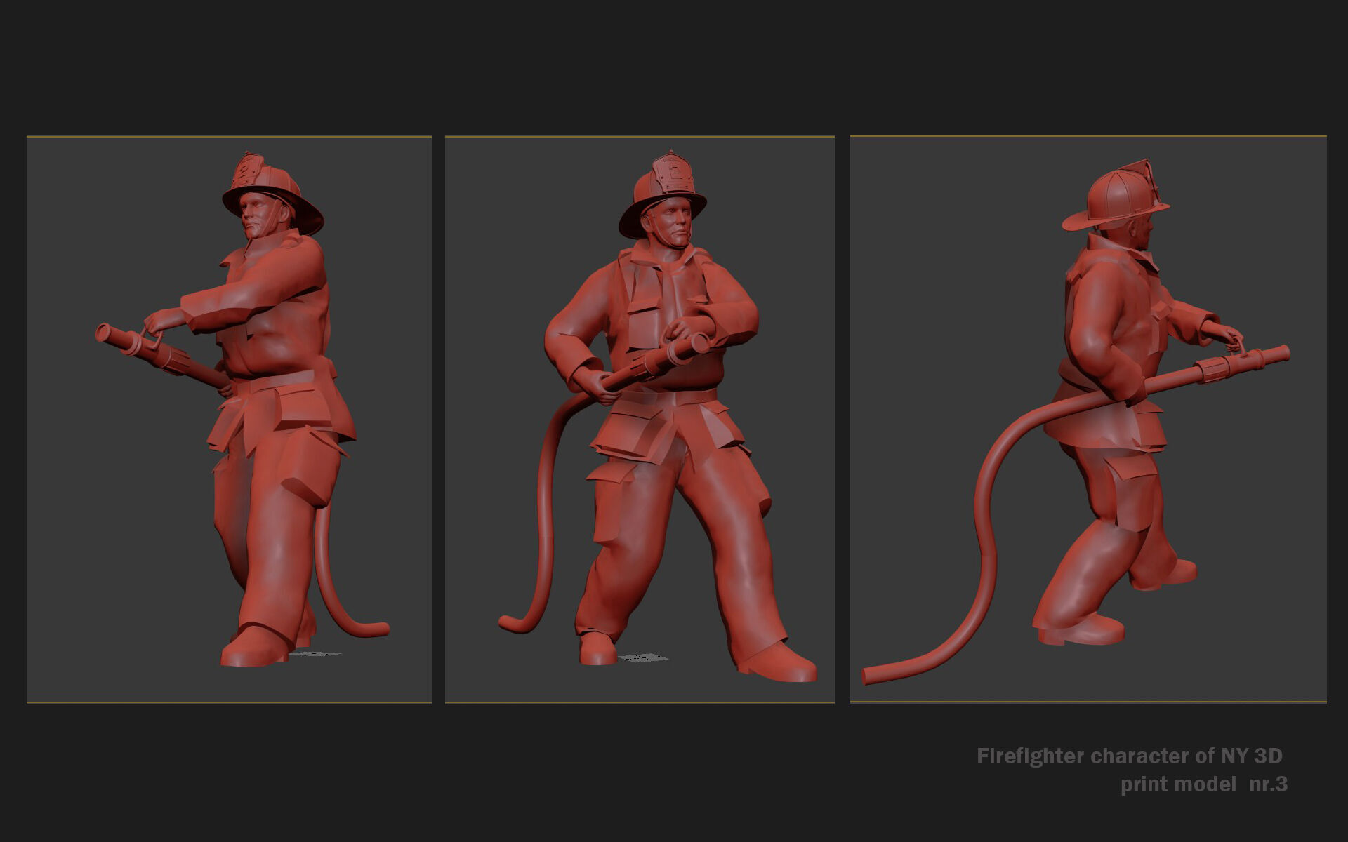 Firefighter characters of NY 01-03 3D print model_9