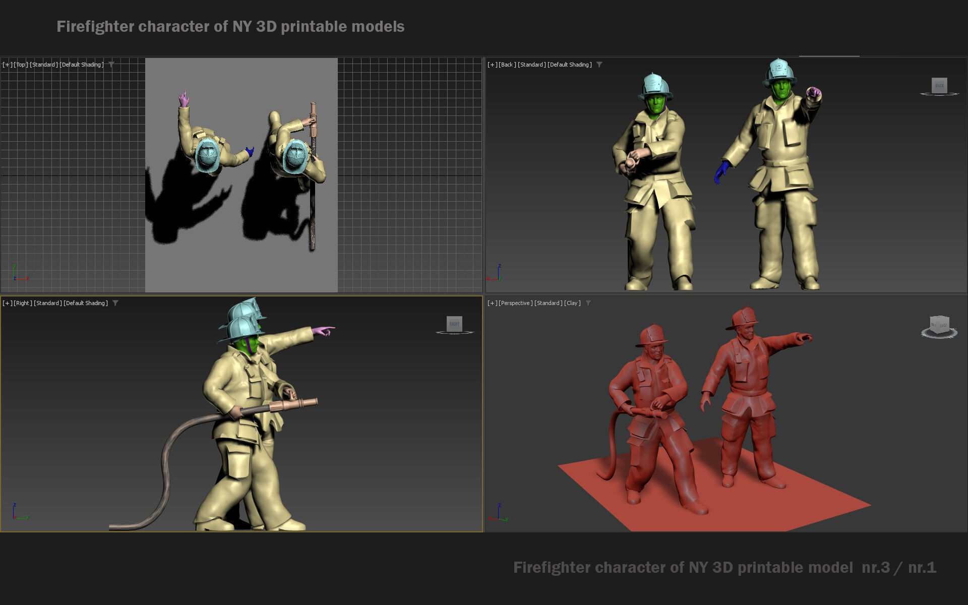 Firefighter characters of NY 01-03 3D print model_10