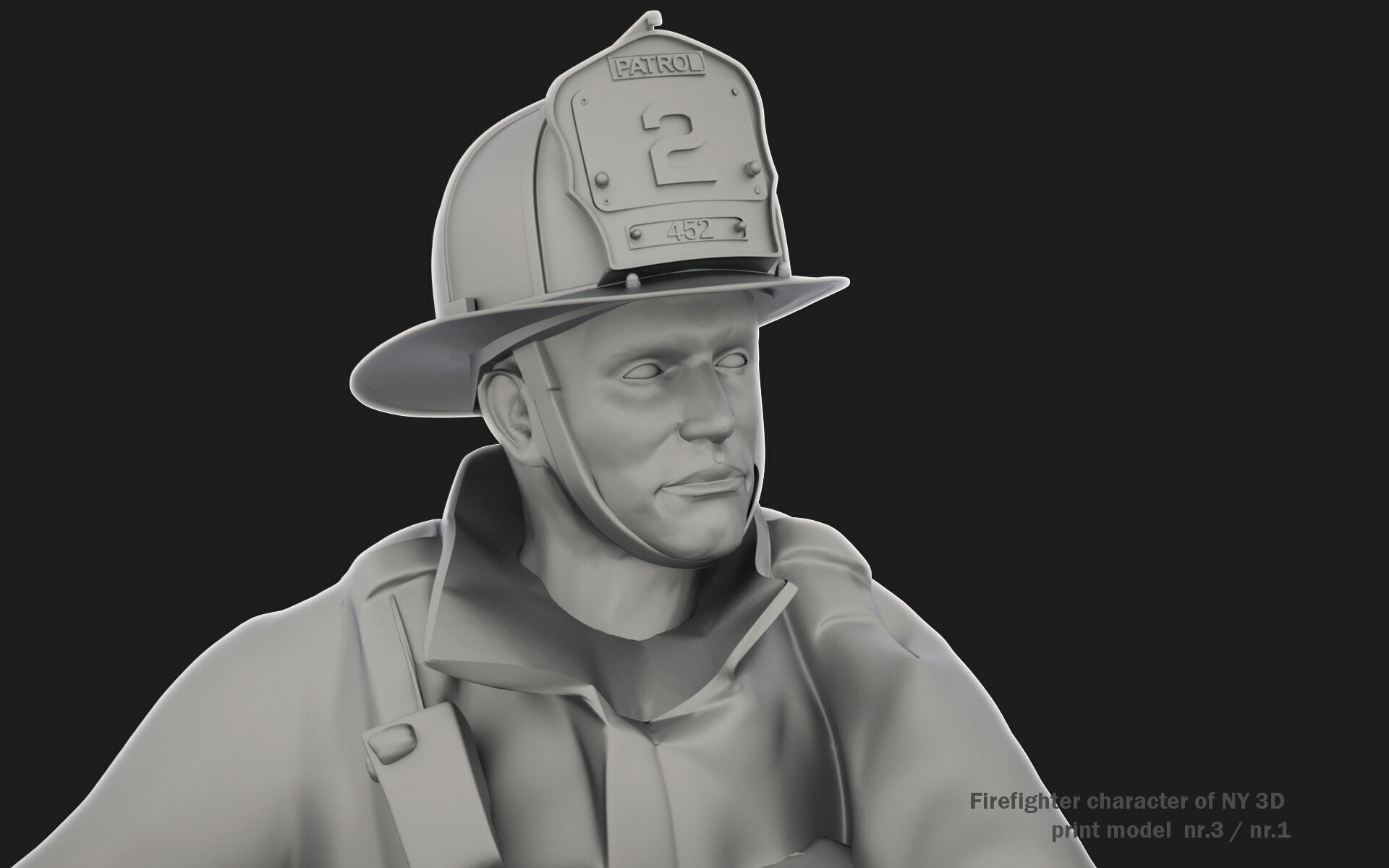 Firefighter characters of NY 01-03 3D print model_8