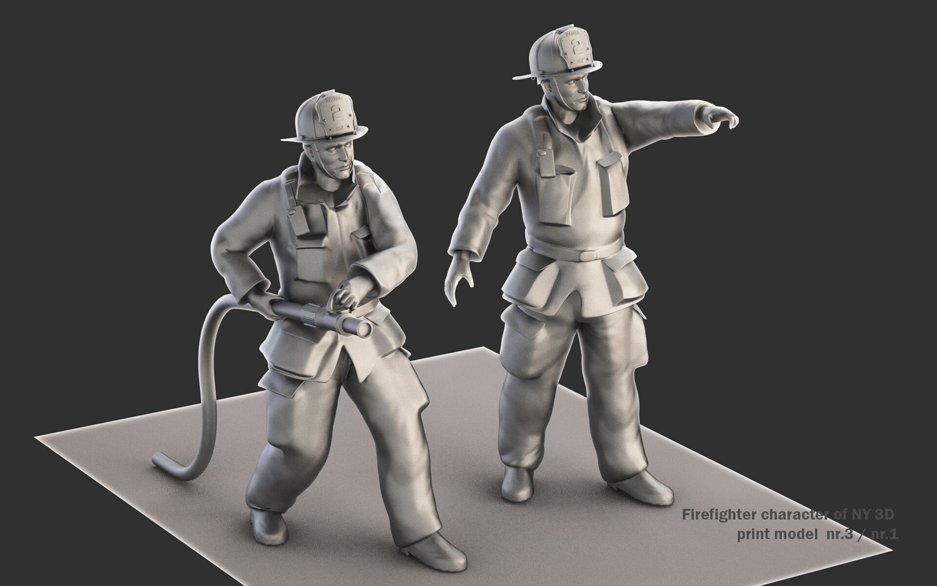 Firefighter characters of NY 01-03 3D print model_11