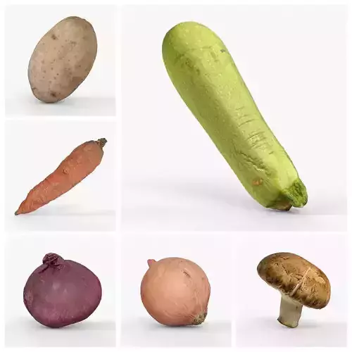 Photorealistic 3D scanning of different vegetables