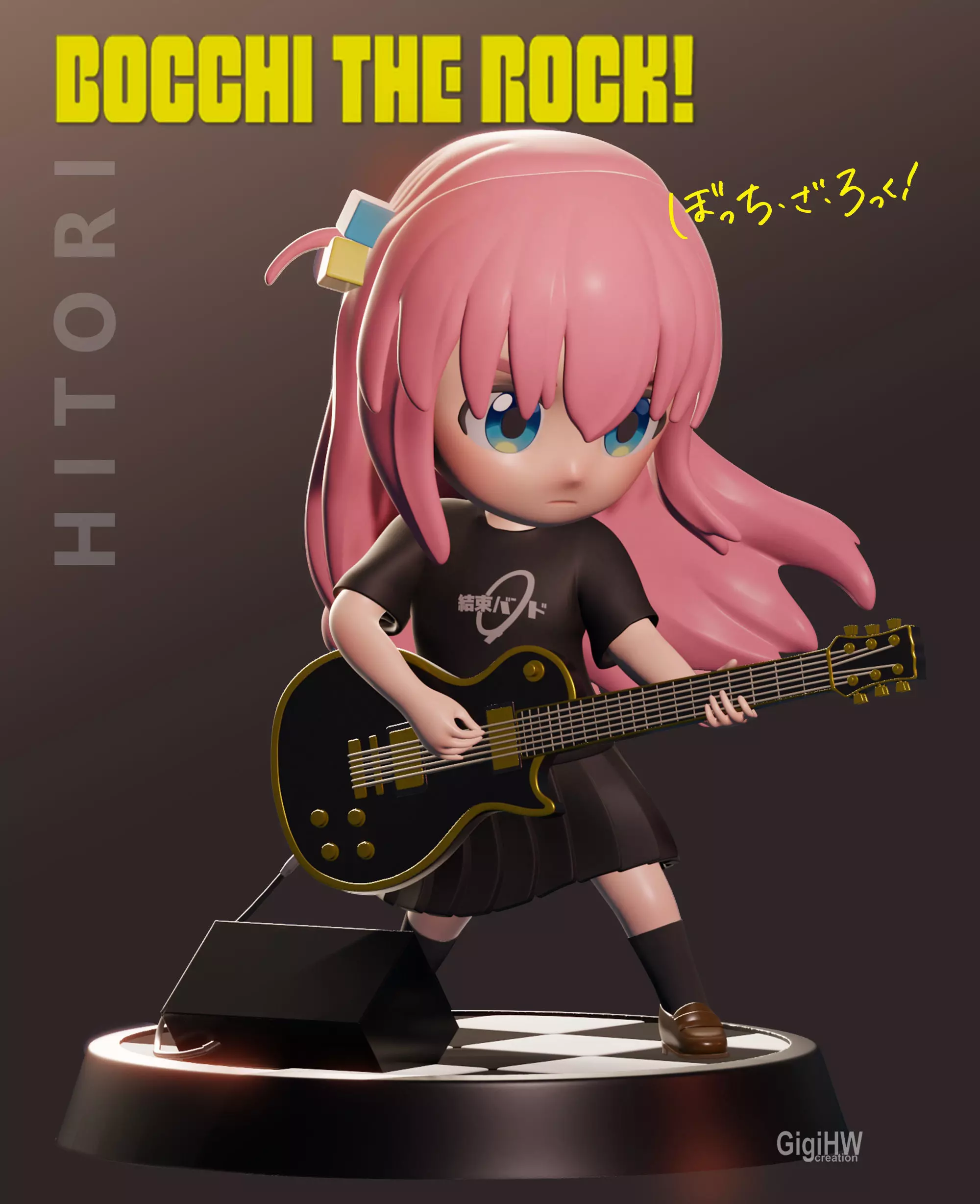 Hitori Bocchi the rock chibi 3D print model