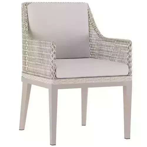 Armen Living Silvana Outdoor Wicker and Aluminum 3D model