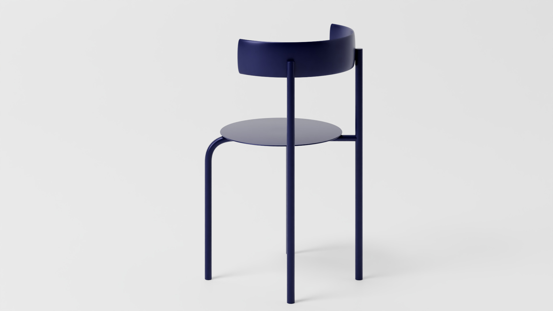 Modern Minimalist Metal Chair  High-Quality 3D Model 3D model_8