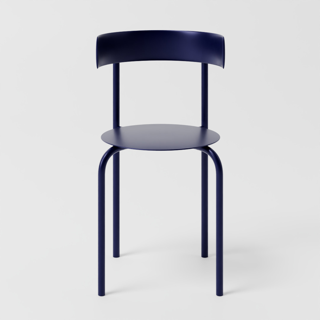 Modern Minimalist Metal Chair  High-Quality 3D Model 3D model_1