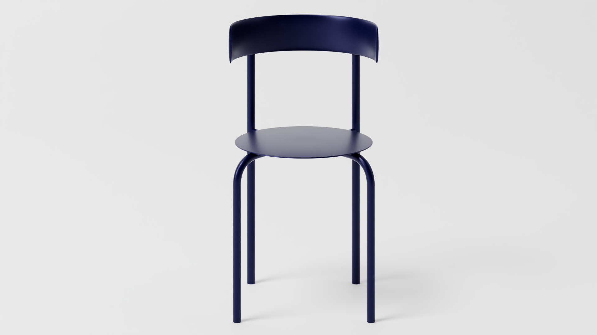 Modern Minimalist Metal Chair  High-Quality 3D Model 3D model_4