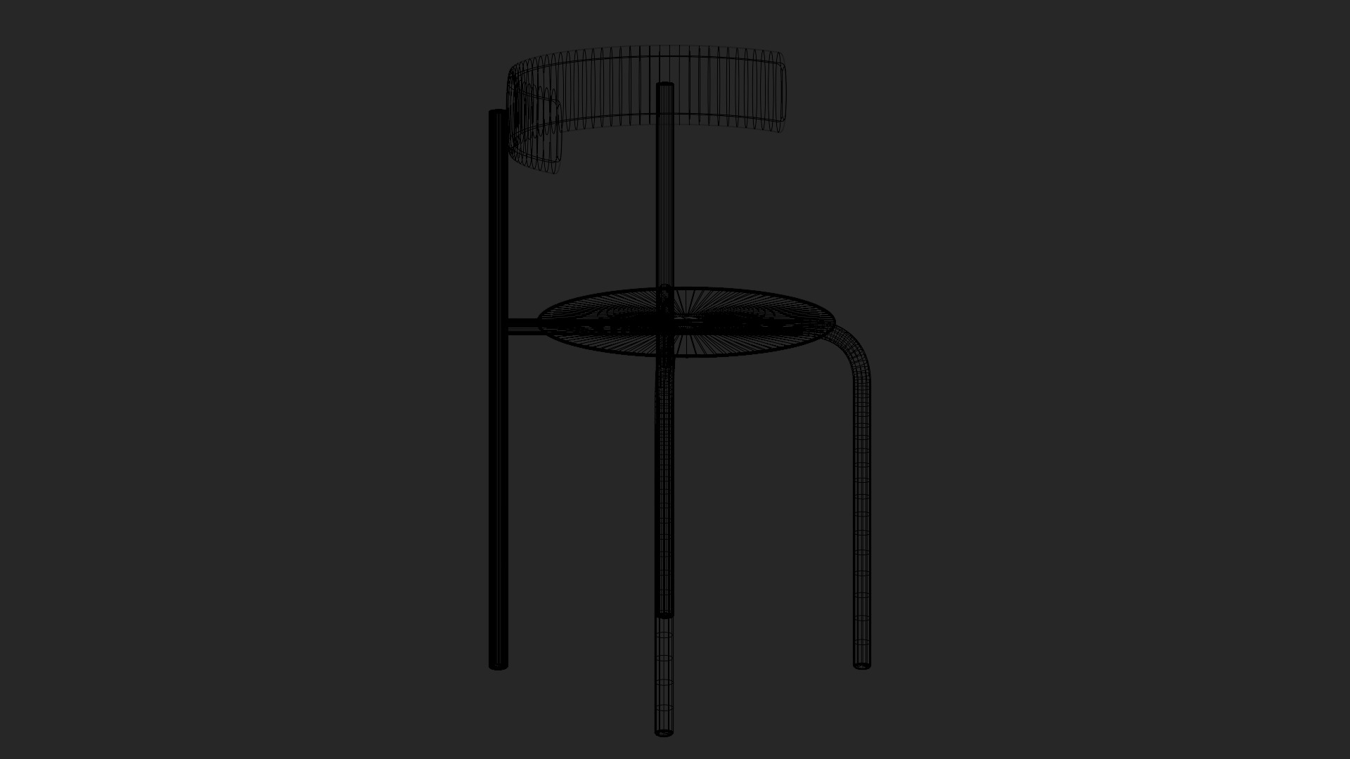 Modern Minimalist Metal Chair  High-Quality 3D Model 3D model_2