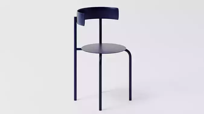 Modern Minimalist Metal Chair  High-Quality 3D Model