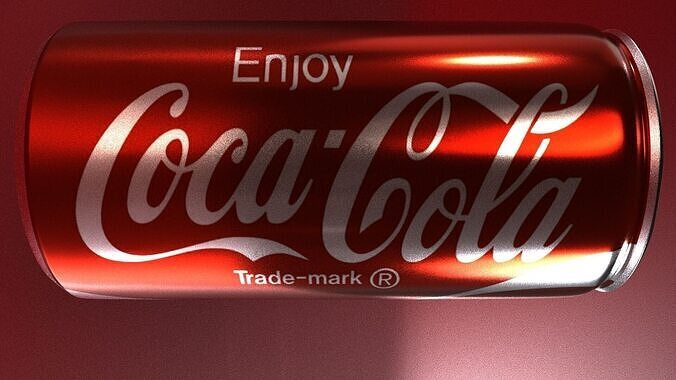 Photorealistic 3D Coca-Cola Can Model with Textures and UVs Low-poly 3D model