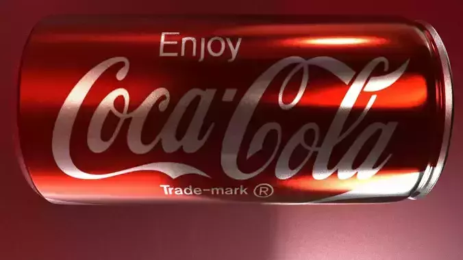 Photorealistic 3D Coca-Cola Can Model with Textures and UVs Low-poly 3D model