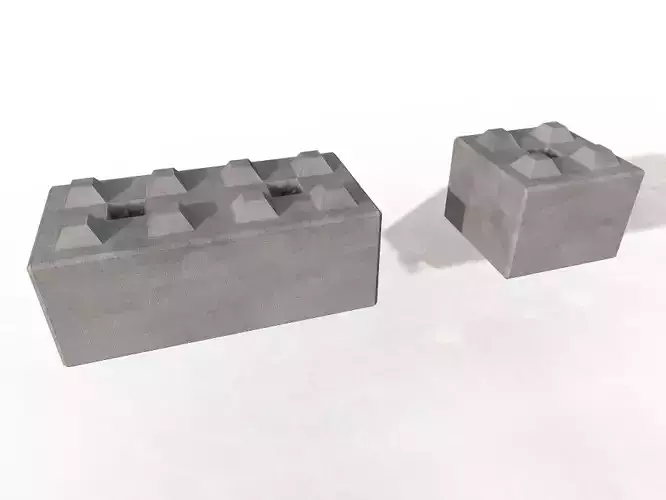 Set of Concrete Big Blocks for Barriers