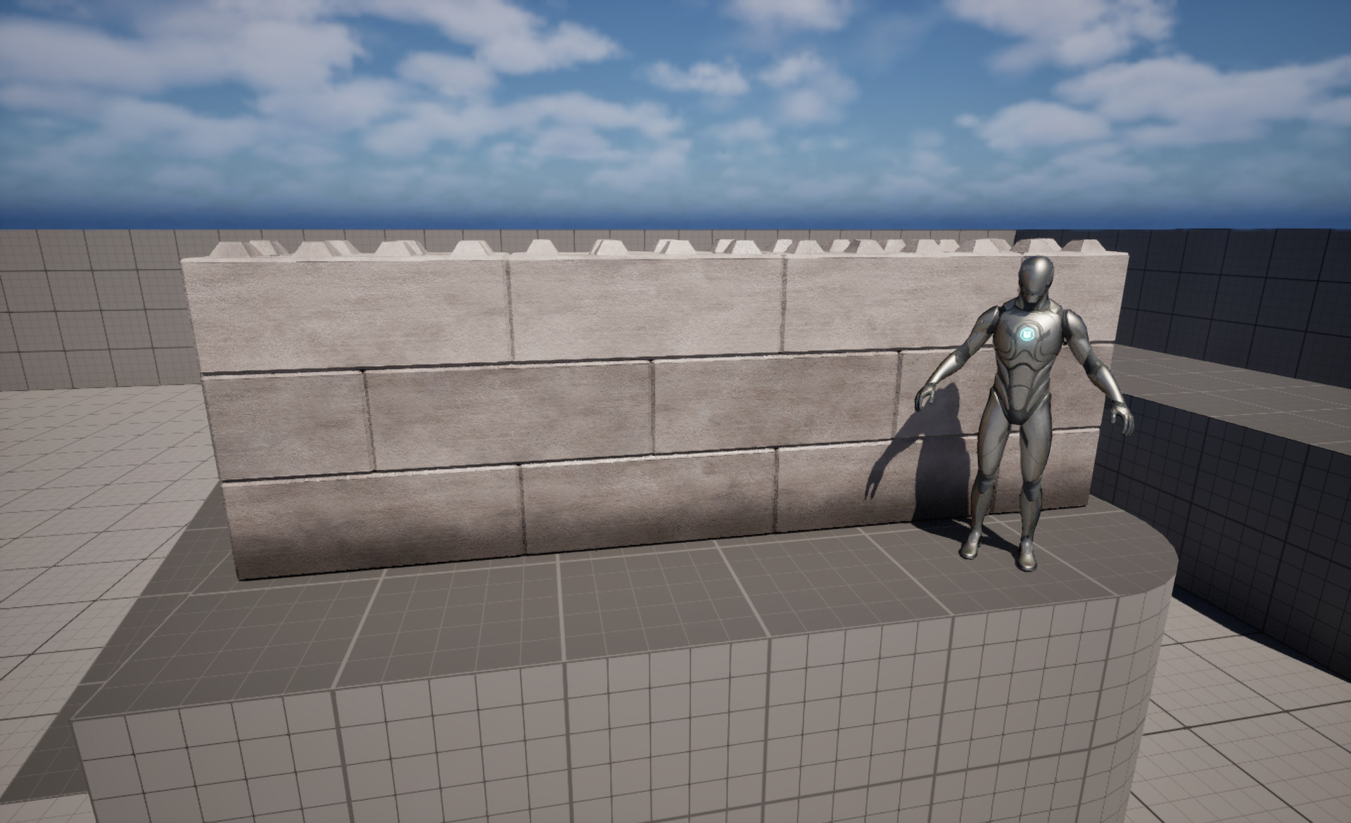 Set of Concrete Big Blocks for Barriers Low-poly 3D model_4