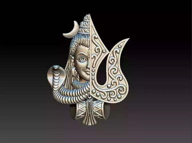 TRISHUL WITH LORD SIVA