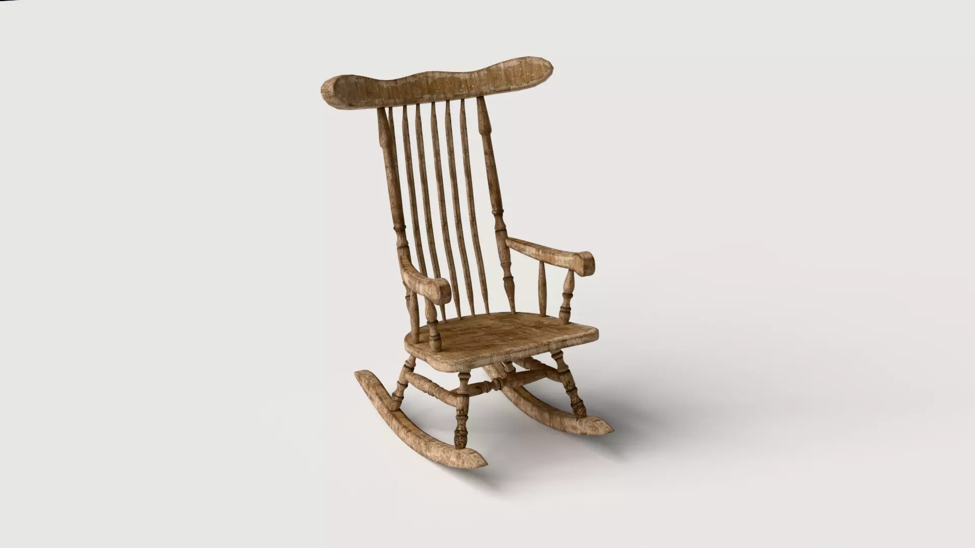 Old Rocking Chair Free 3D model