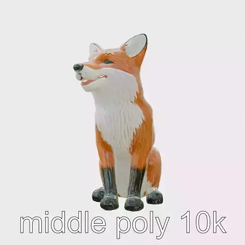 Grinning Fox Maquette Cheerful Posture model pack