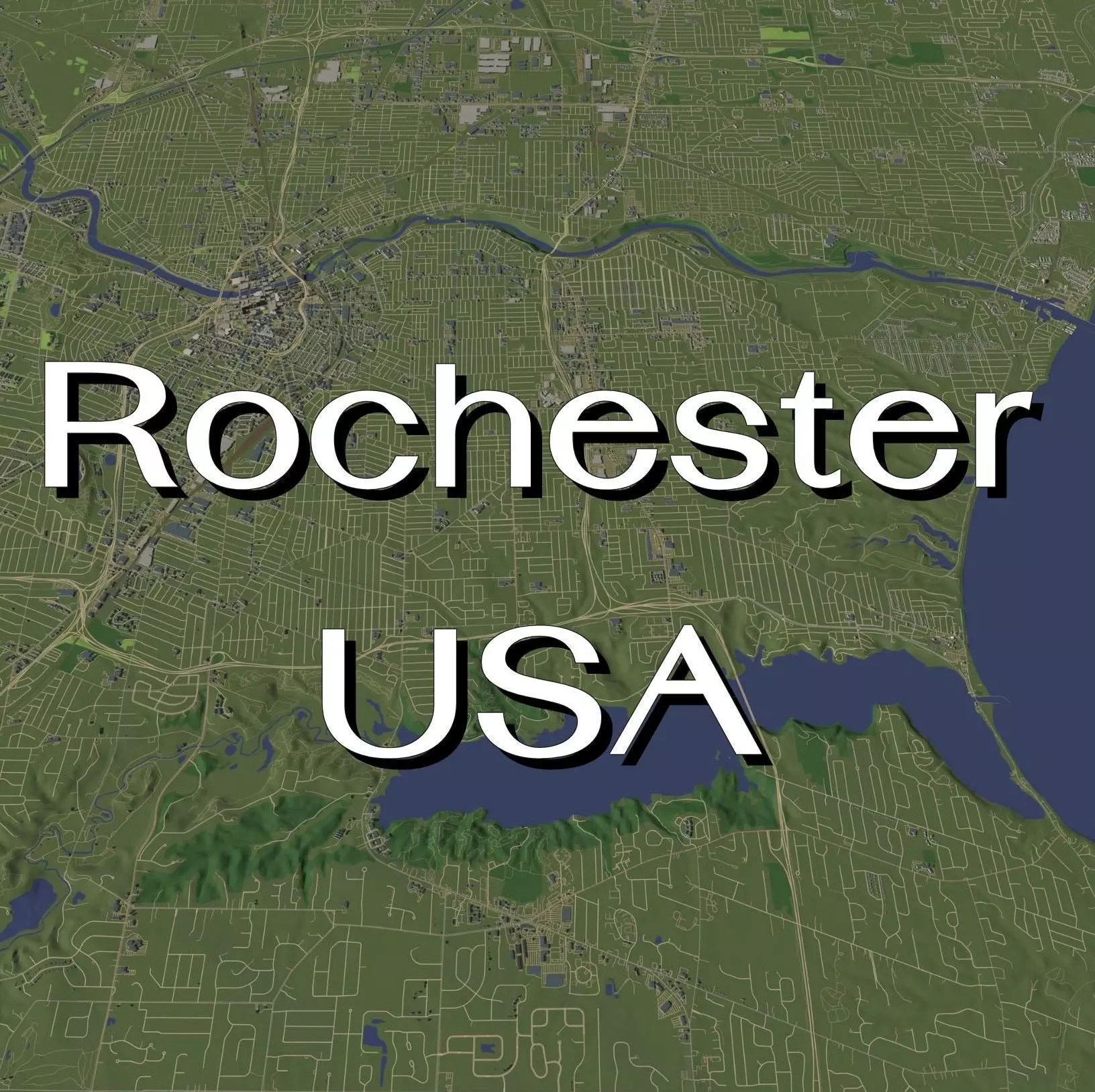 Rochester USA - city and urban 3D model