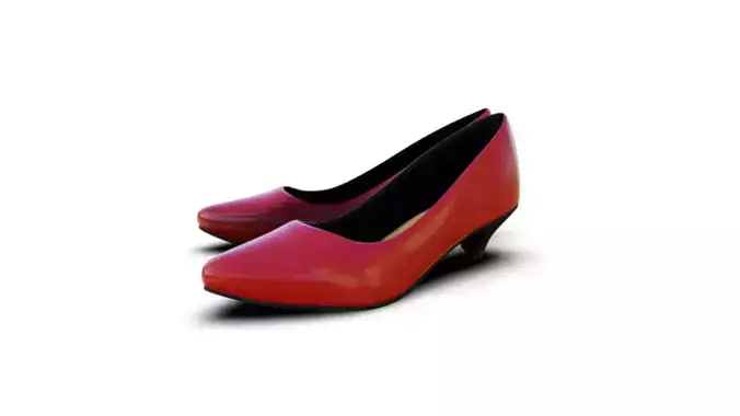 Formal Pumps Womens Shoes Red 3D model