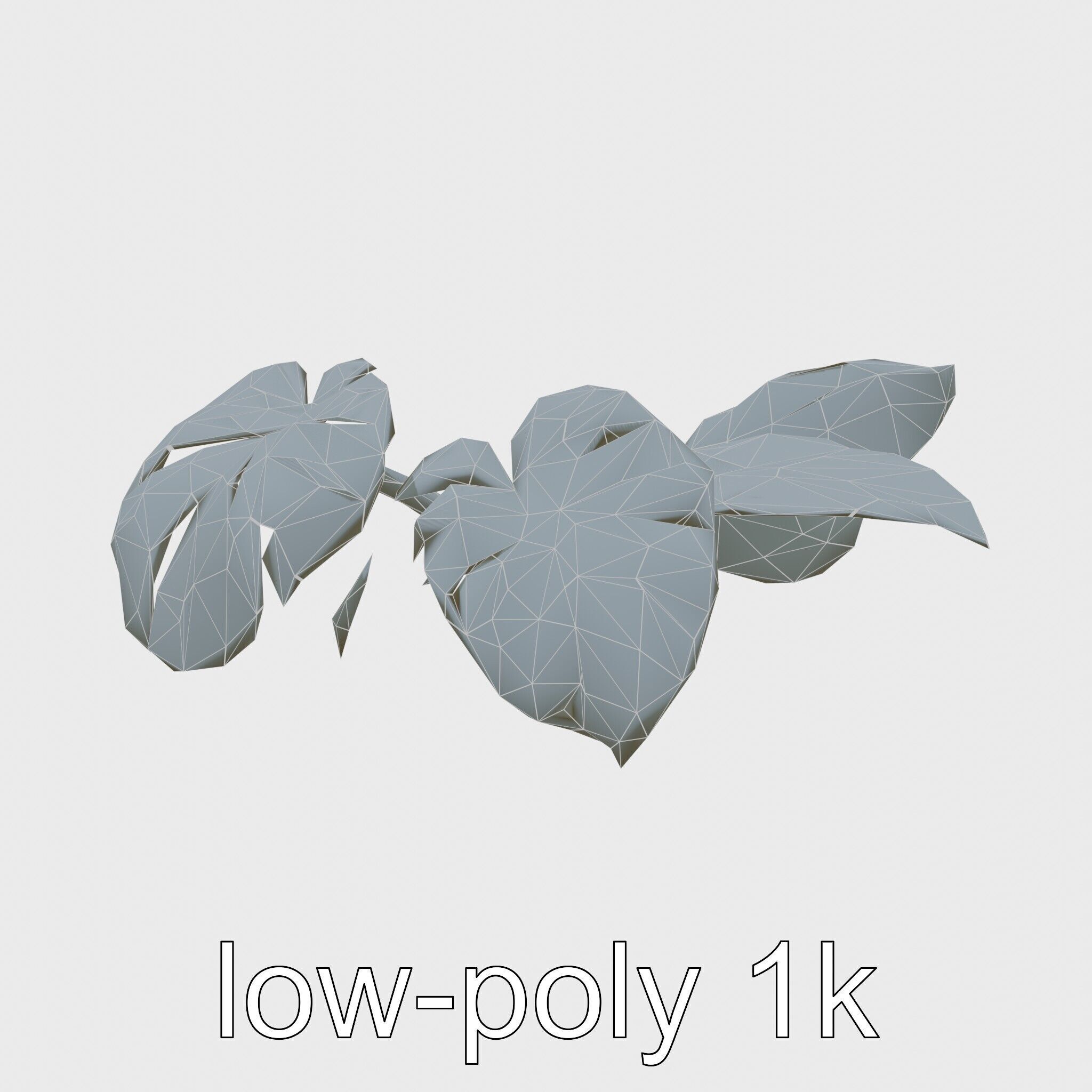 Monstera and Alocasia Leaves Botanical Art model pack Low-poly 3D model_25