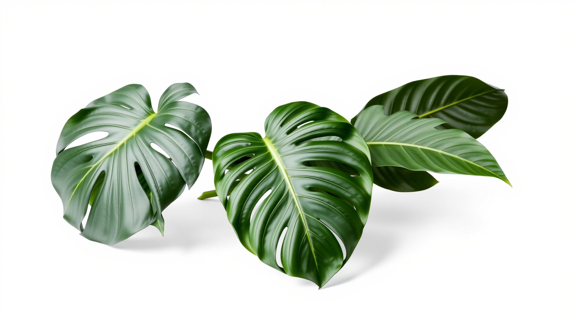 Monstera and Alocasia Leaves Botanical Art model pack Low-poly 3D model_6