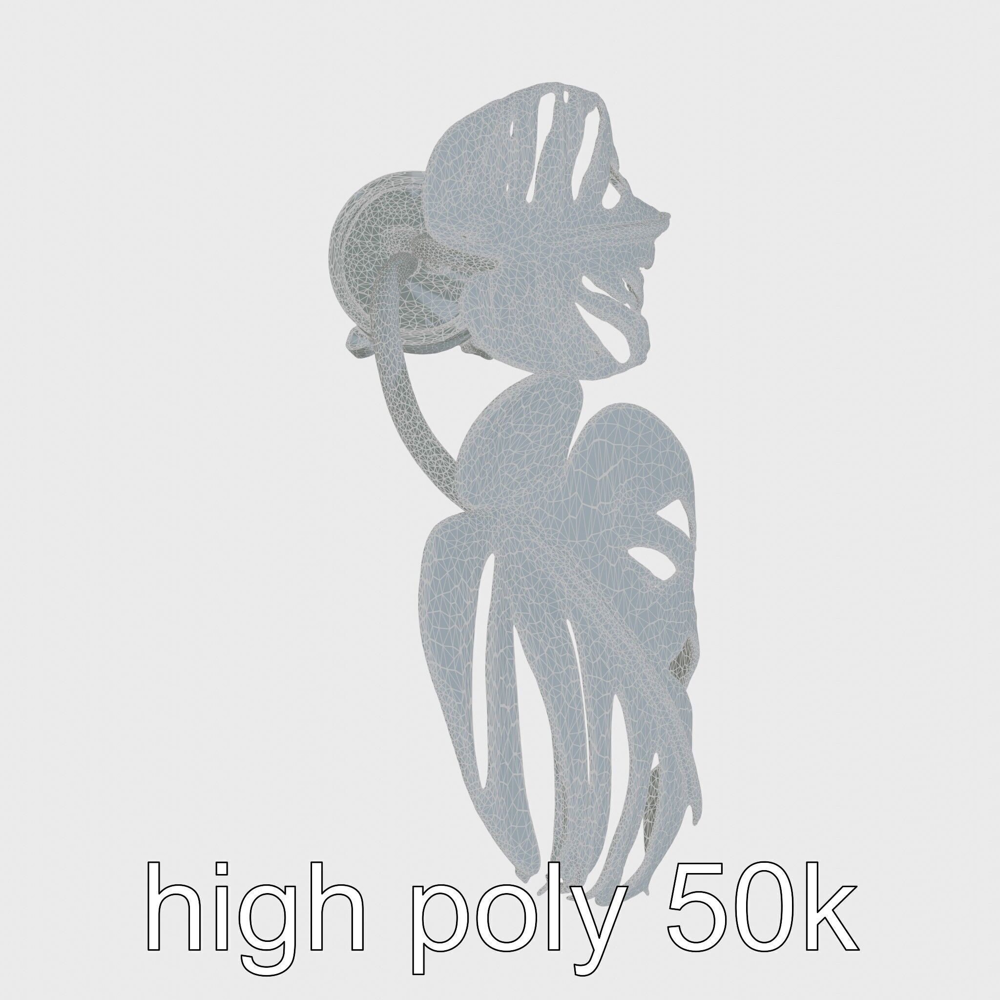 Monstera Plant in Ceramic Pot model pack Low-poly 3D model_13