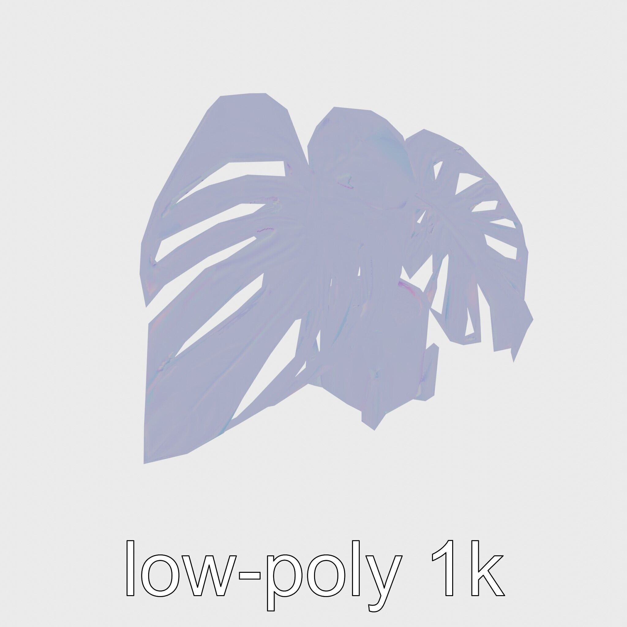 Monstera Plant in Ceramic Pot model pack Low-poly 3D model_28