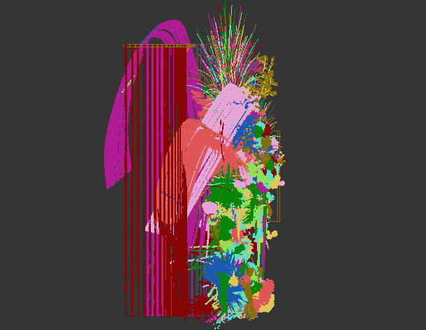 Floristry Fine art display 3D model_8