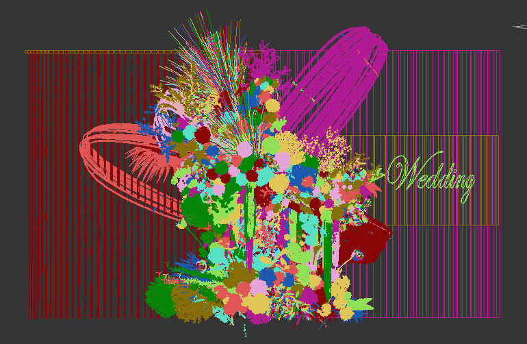 Floristry Fine art display 3D model_6