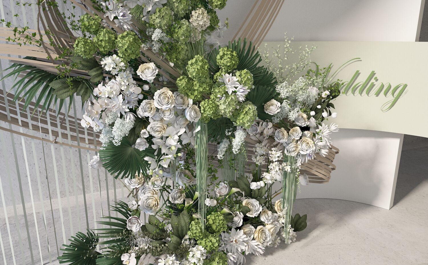 Floristry Fine art display 3D model_2
