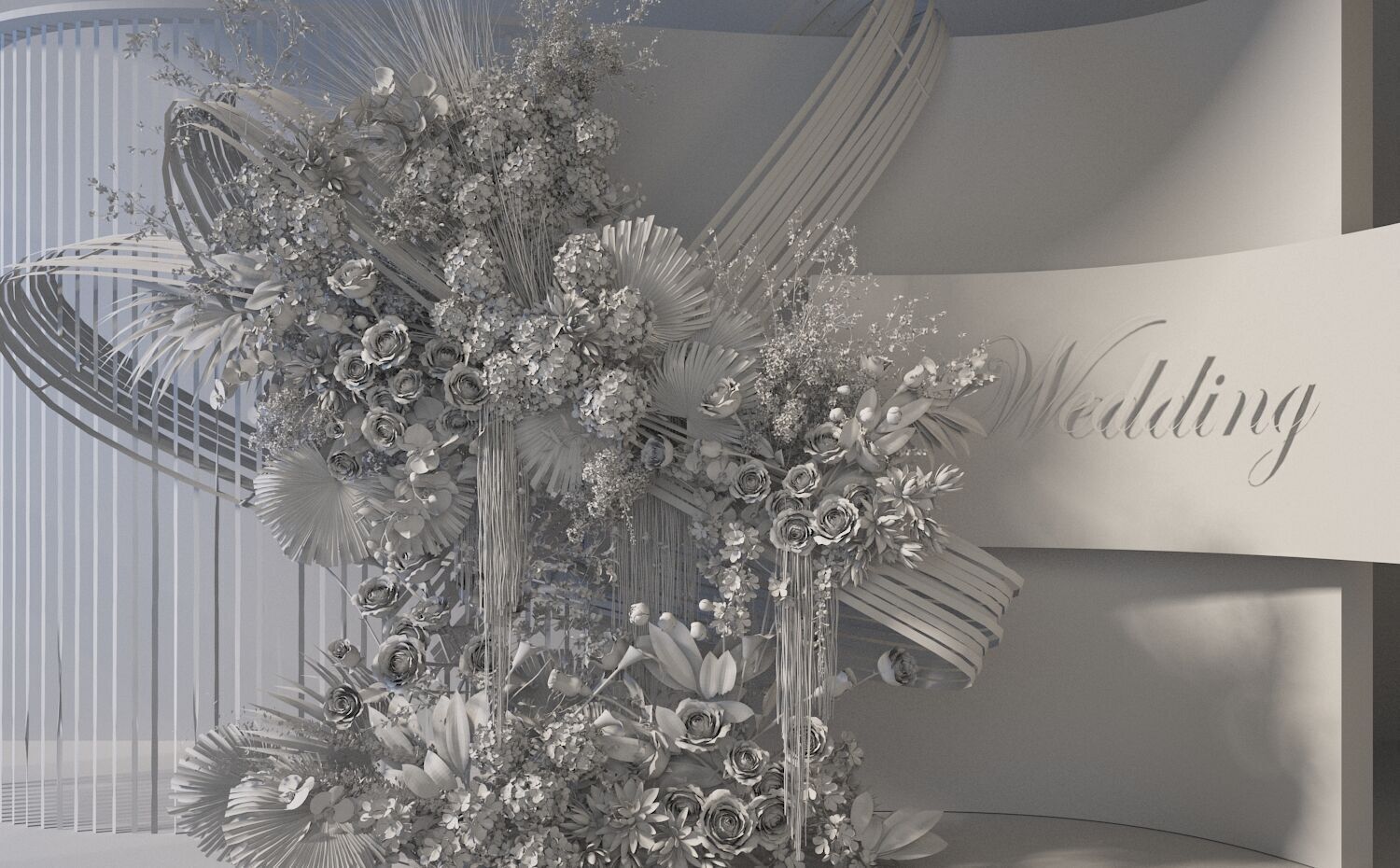Floristry Fine art display 3D model_10