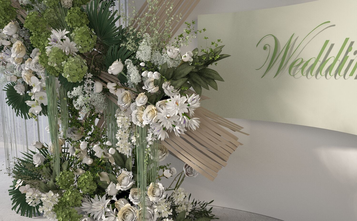 Floristry Fine art display 3D model_4