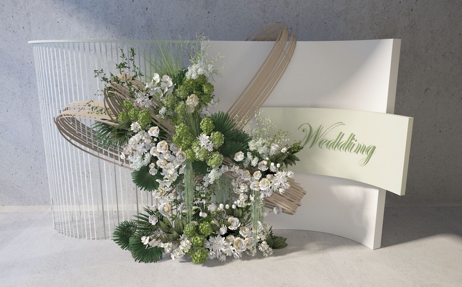Floristry Fine art display 3D model_1