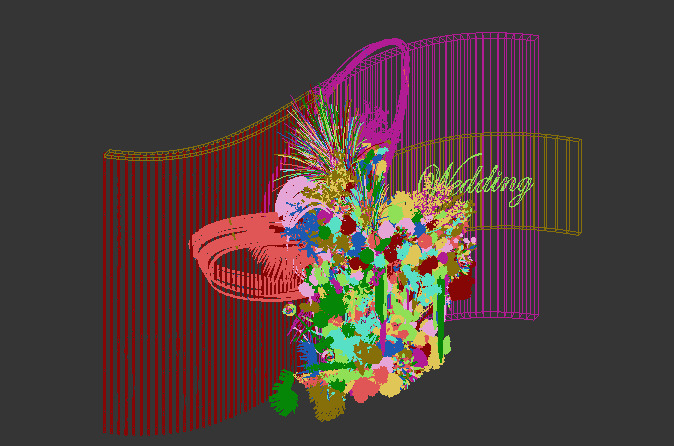 Floristry Fine art display 3D model_9