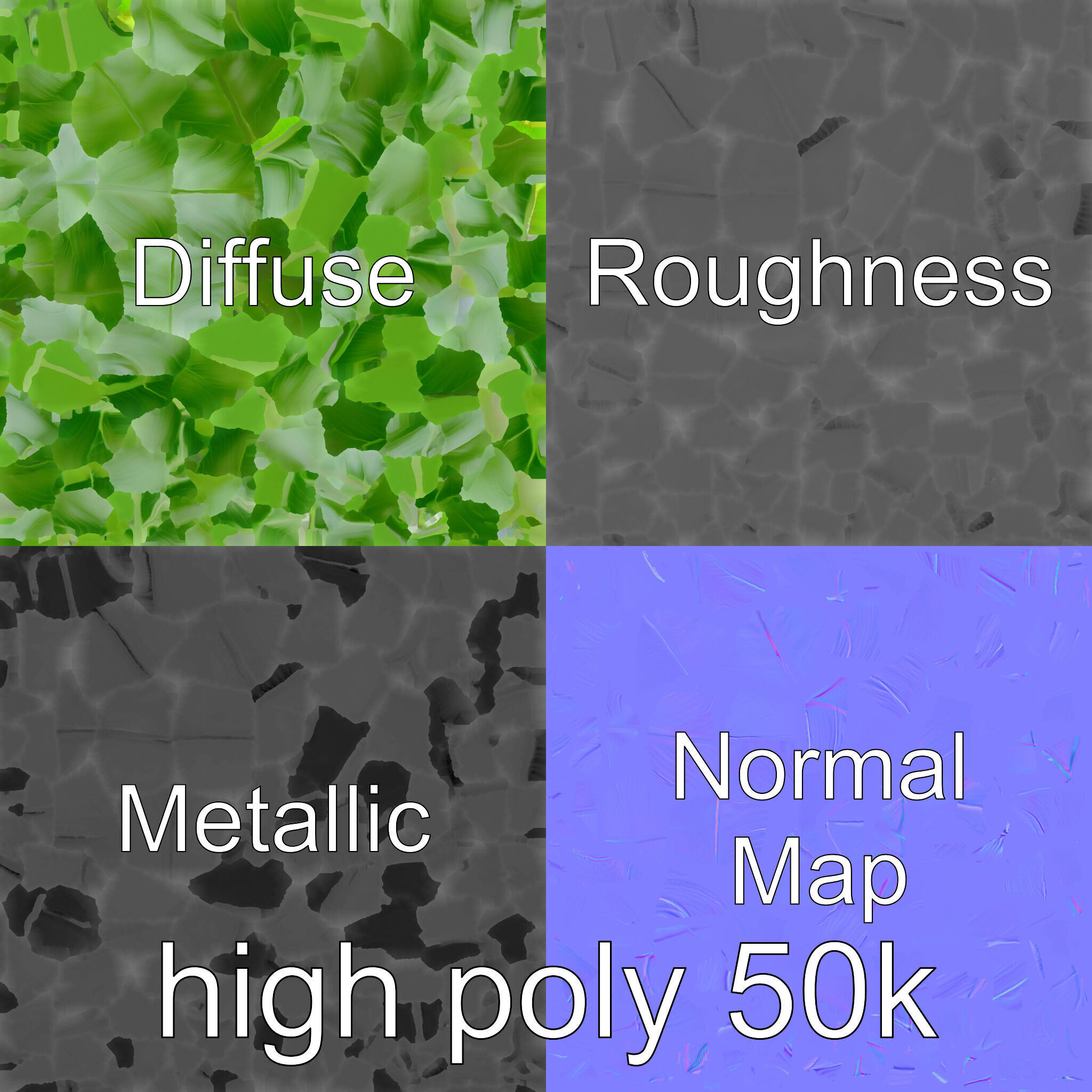 Alocasia Leaf Heart-Shaped 3D Model Pack Low-poly 3D model_29