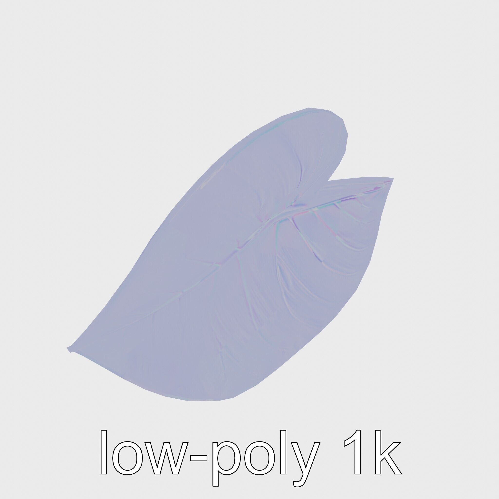 Alocasia Leaf Heart-Shaped 3D Model Pack Low-poly 3D model_26