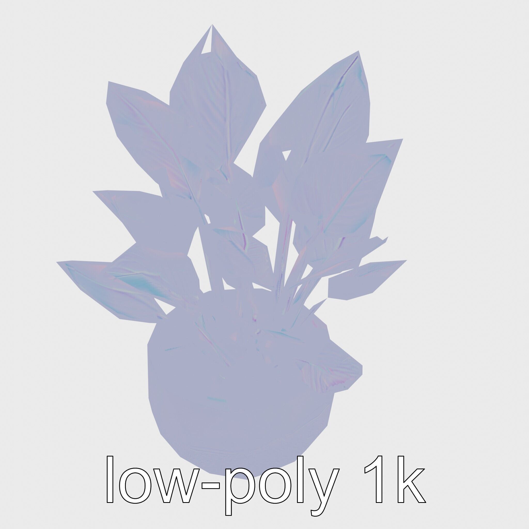 Alocasia Plant in Terracotta Pot model pack Low-poly 3D model_16