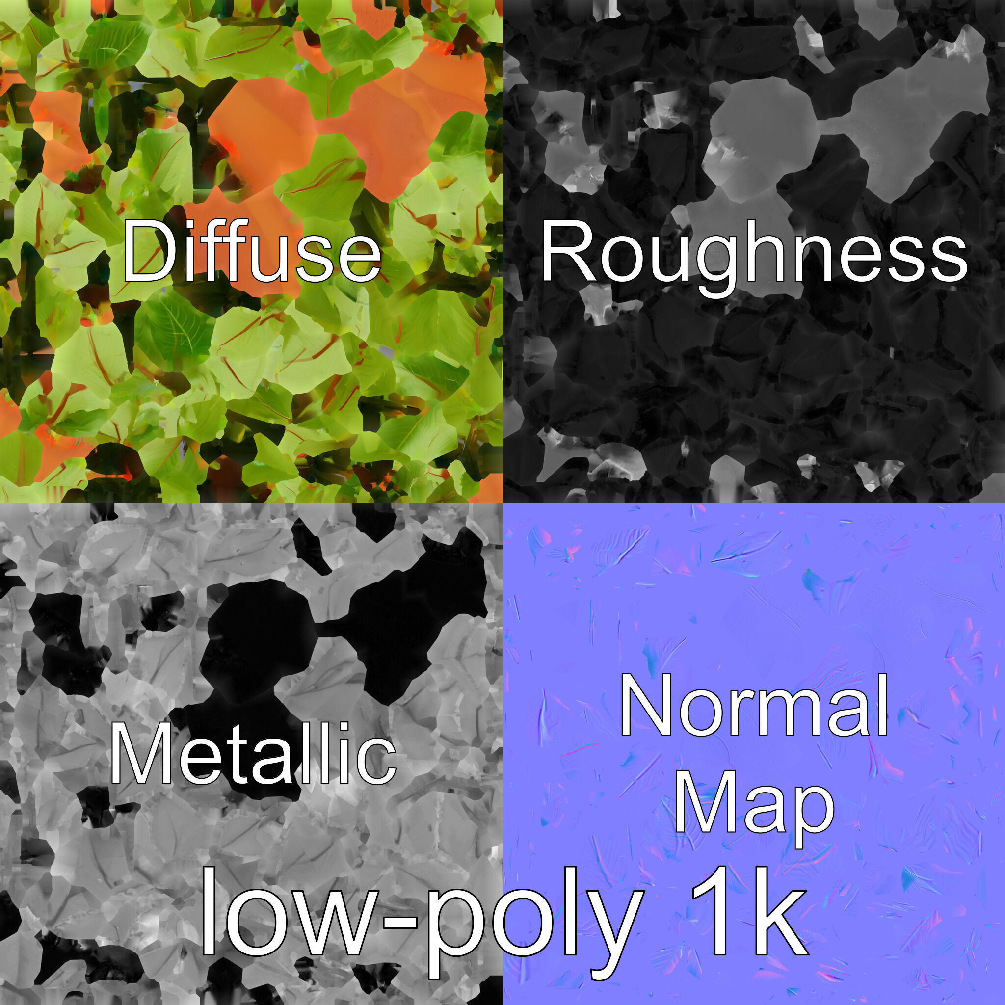 Alocasia Plant in Terracotta Pot model pack Low-poly 3D model_4