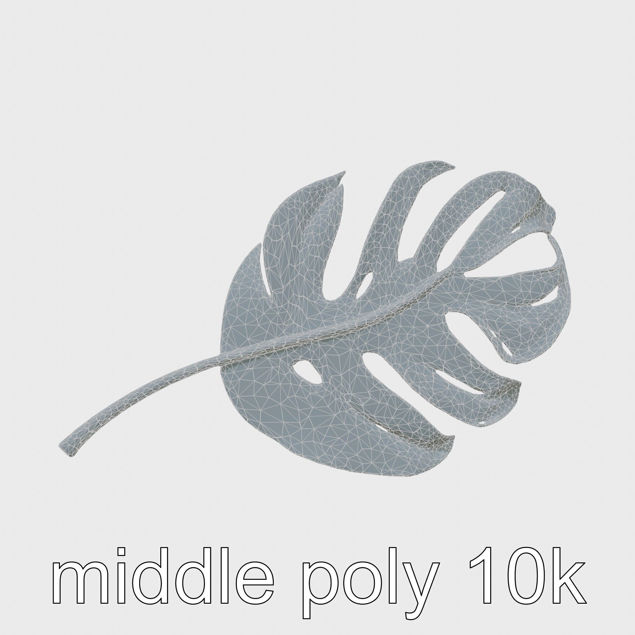 Stylized Monstera Leaf Model Pack for Playful Environments Low-poly 3D model_32