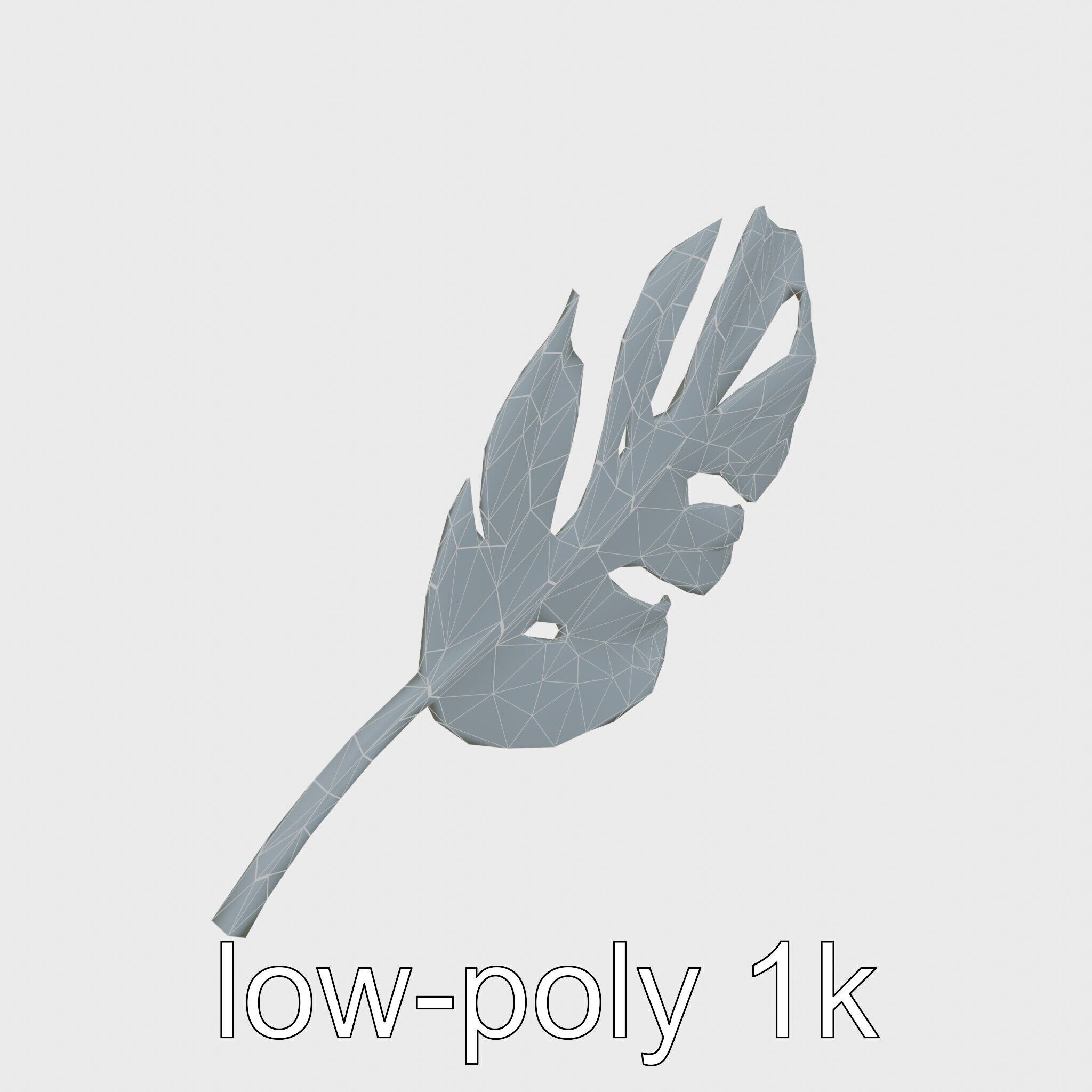 Stylized Monstera Leaf Model Pack for Playful Environments Low-poly 3D model_13