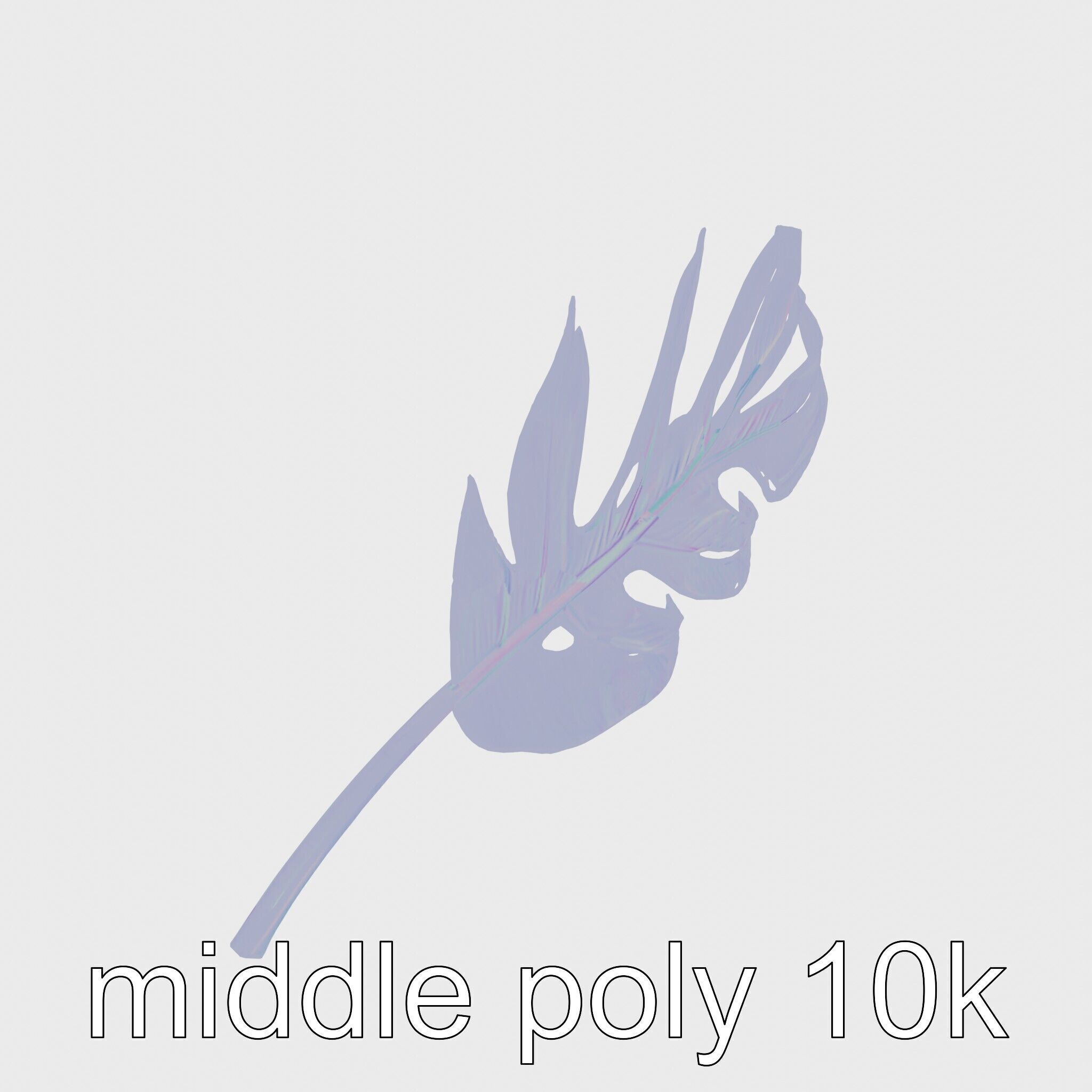 Stylized Monstera Leaf Model Pack for Playful Environments Low-poly 3D model_22