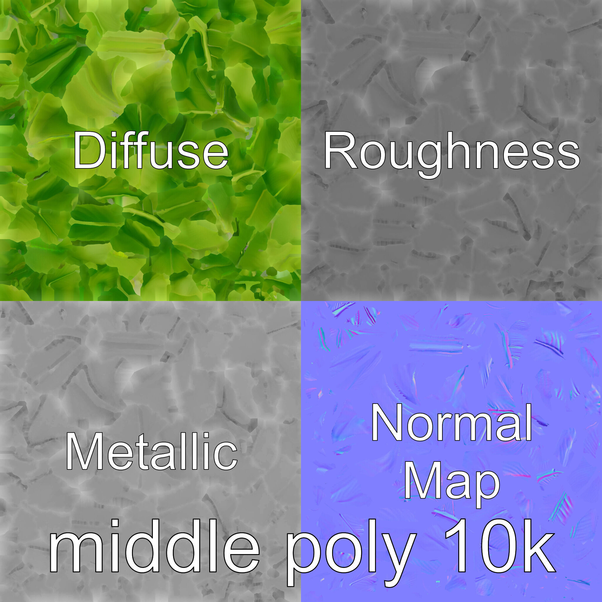 Stylized Monstera Leaf Model Pack for Playful Environments Low-poly 3D model_26