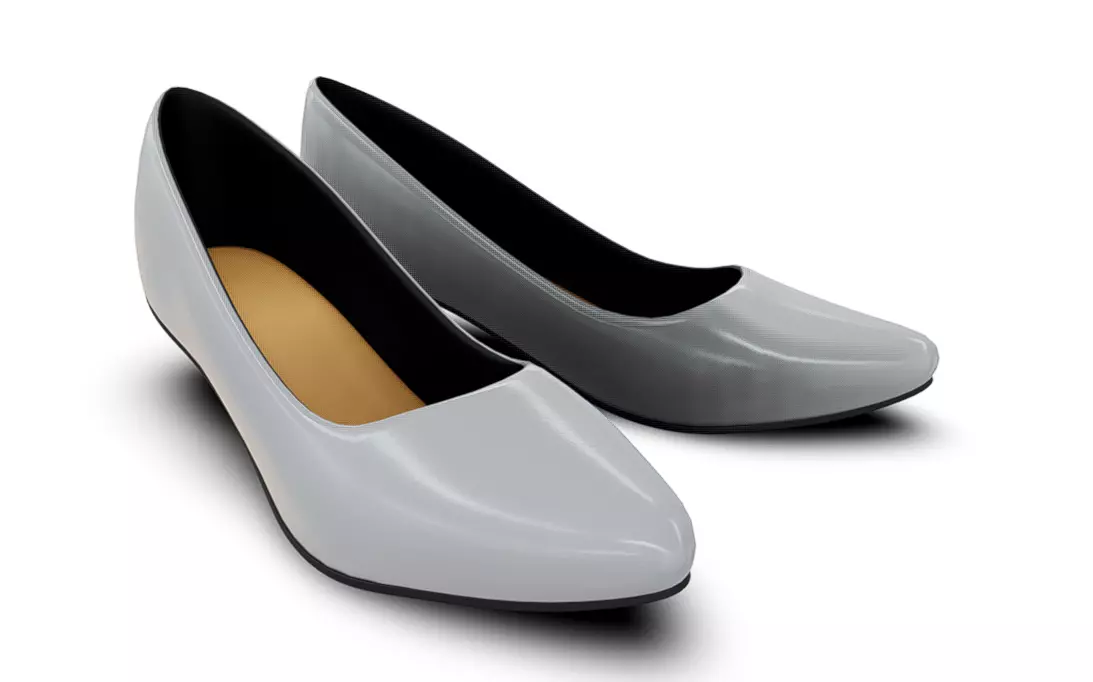 Formal Pumps Women s Shoes White Low-poly 3D model