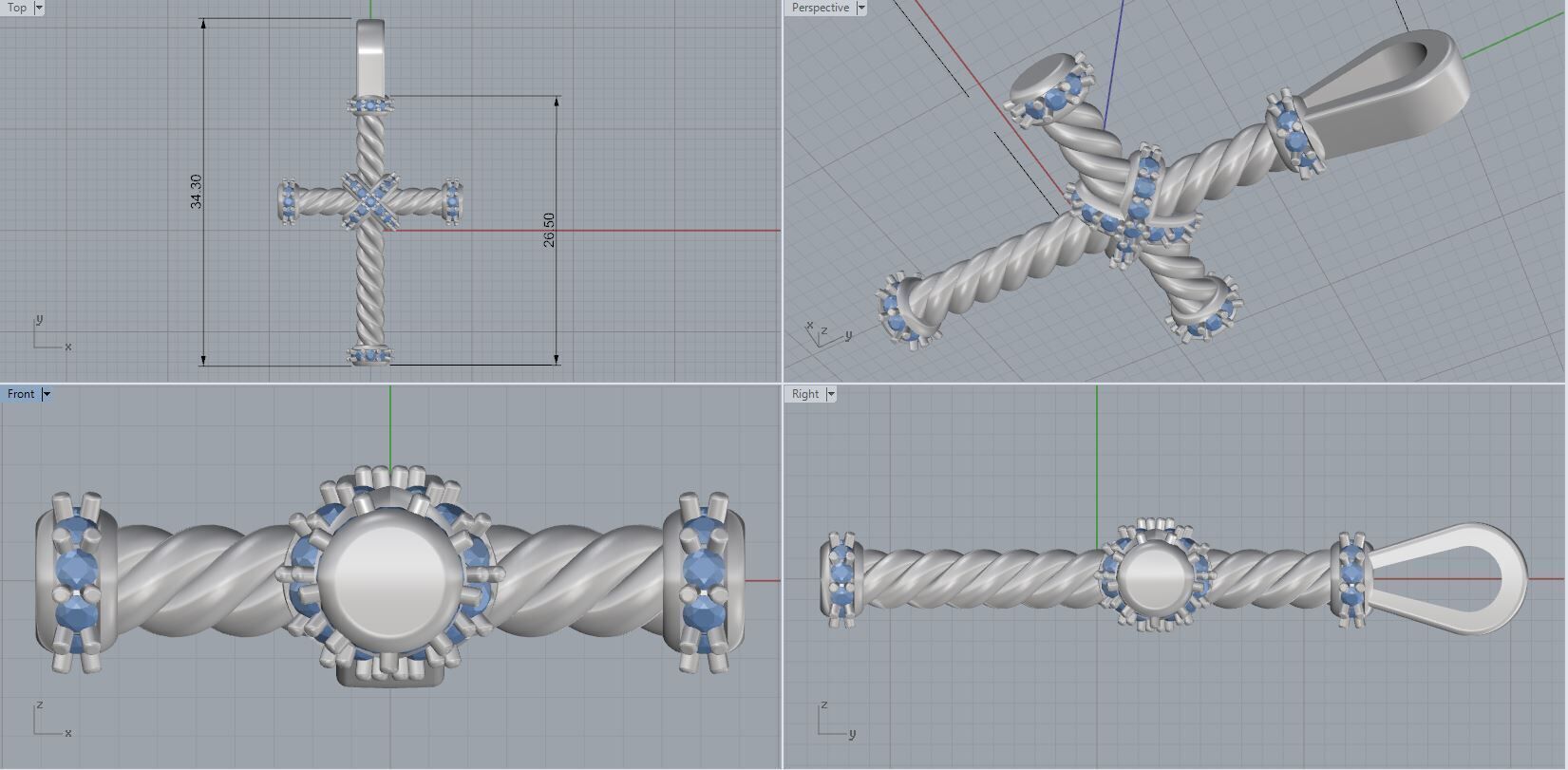 cross 3D print model_4