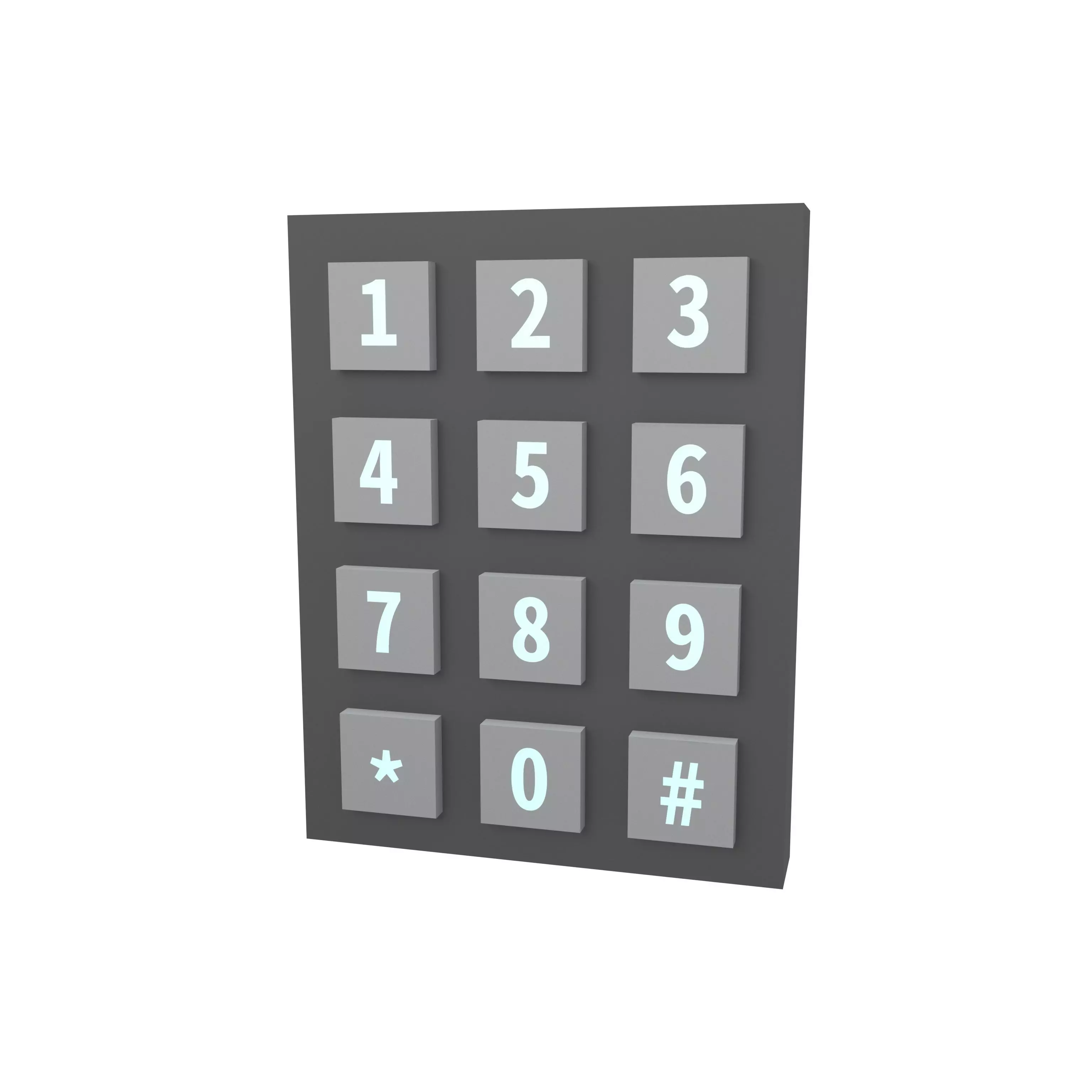 Keypad v1 002 Low-poly 3D model_0
