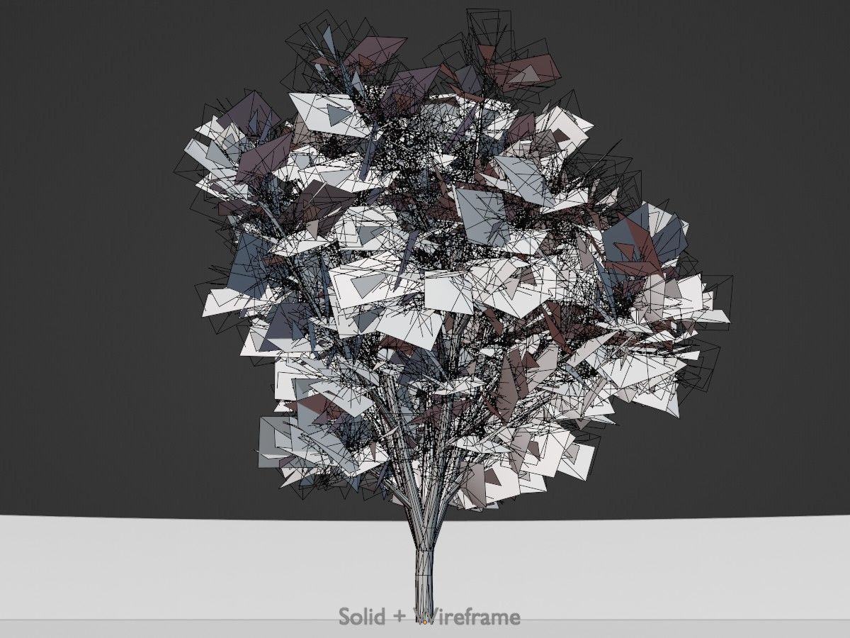 Hazelnut Tree Winter Package 3D Model Collection_59